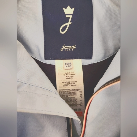 Jacadi Baby Water Repellant Rain and Wind Breaker Jacket - Picture 3 of 5